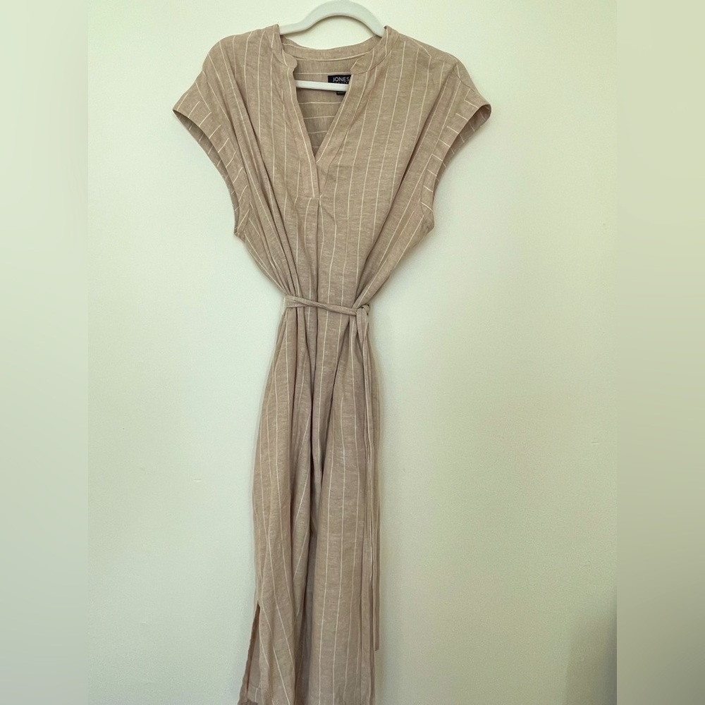 Jones NY Tan Stripped Dress